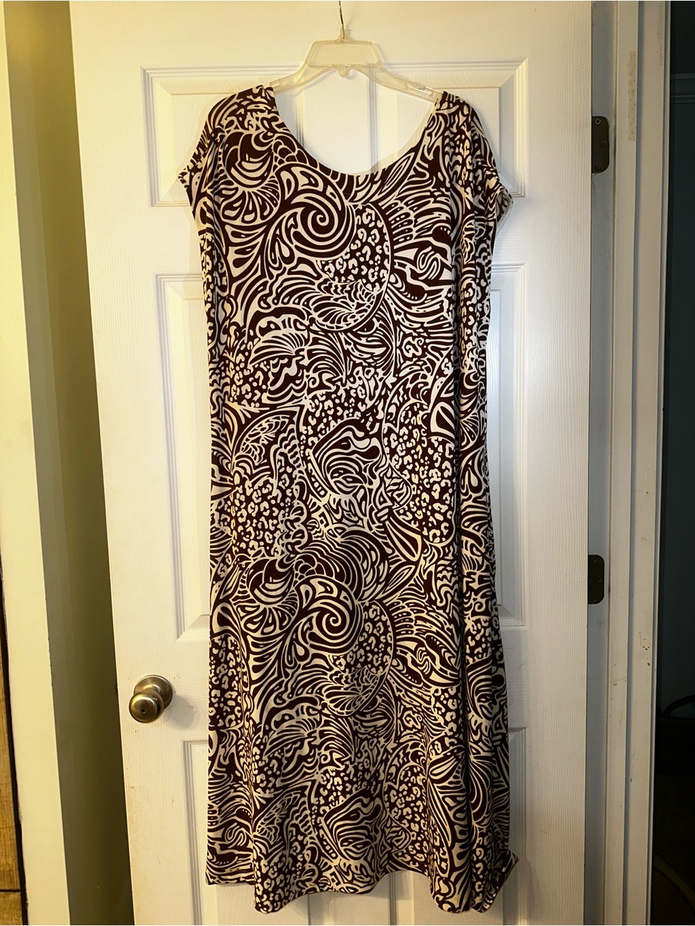 Chico's Purple and White Printed Midi Dress